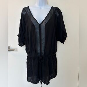 Tobi Black Sheer Swim Cover-Up